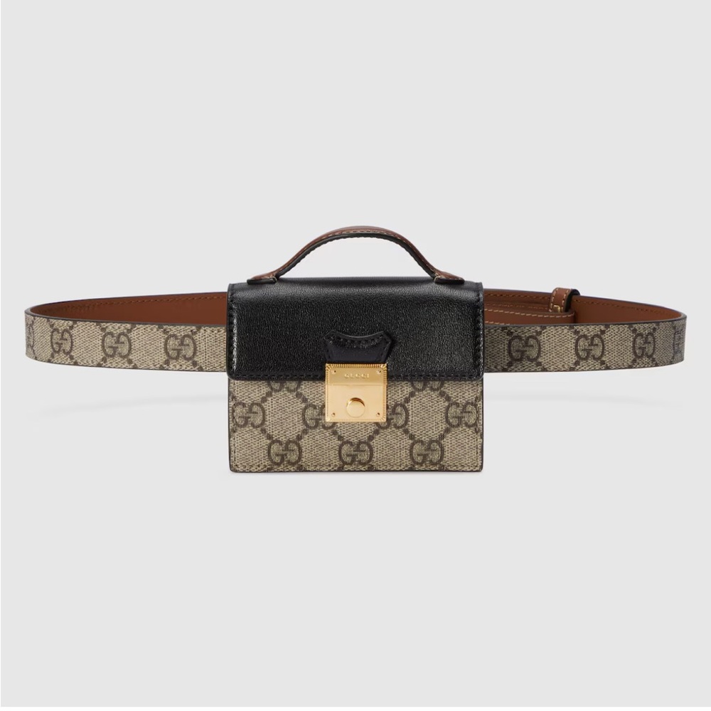 NEW Gucci GG Supreme Mini Padlock Belt Bag